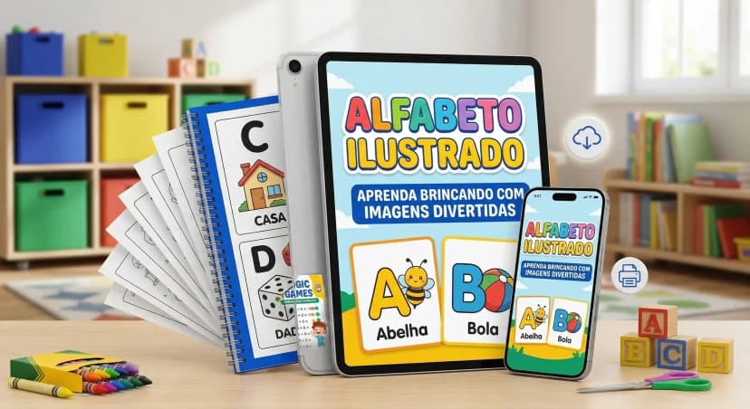 Mockup do Alfabeto Ilustrado